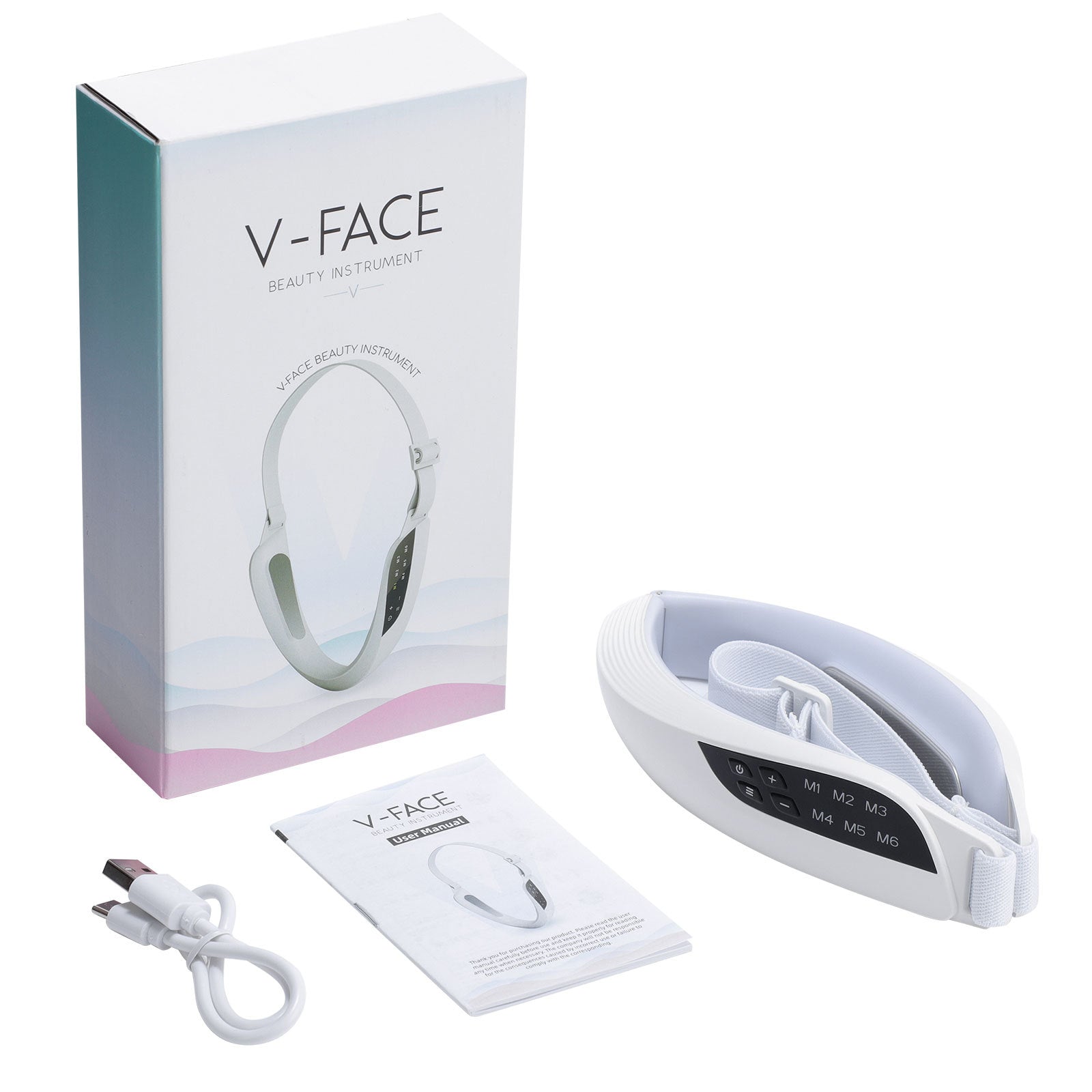 V-shaped Facial Slimming Device EMS Microcurrent Smart V-Face Beauty Instrument Facial Massager Chin Slimmer